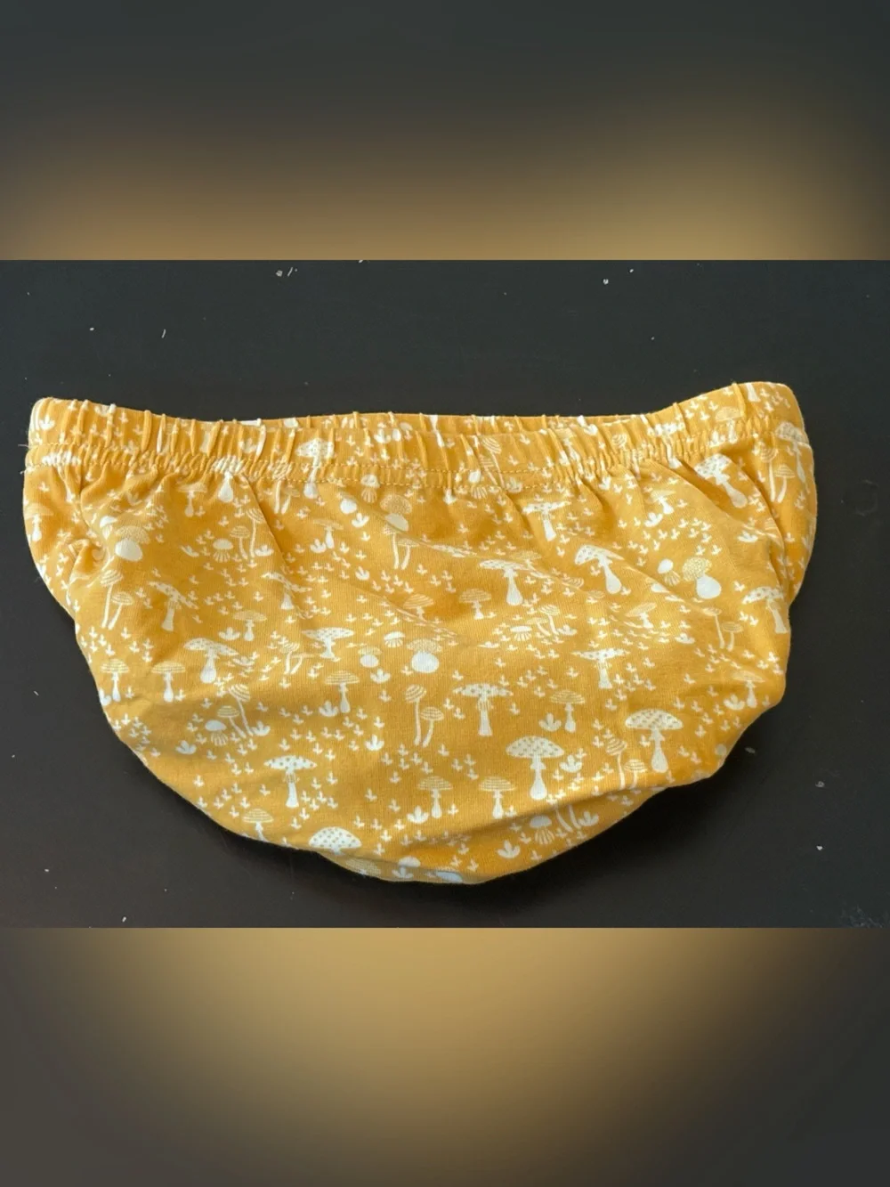 Whimsical Matilda Jane Yellow Mushroom Print Diaper Cover Bloomer Modesty